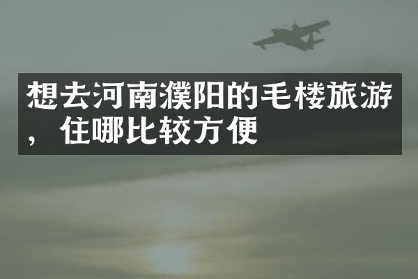 想去河南濮阳的毛楼旅游，住哪比较方便
