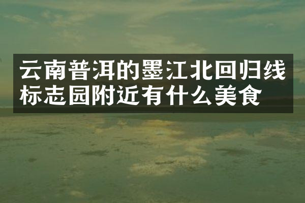 云南普洱的墨江北回归线标志园附近有什么美食