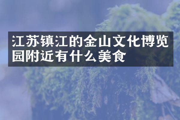 江苏镇江的金山文化博览园附近有什么美食