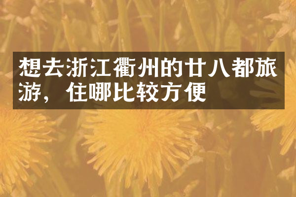 想去浙江衢州的廿八都旅游，住哪比较方便