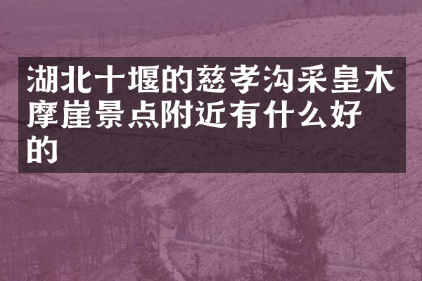 湖北十堰的慈孝沟采皇木摩崖景点附近有什么好吃的