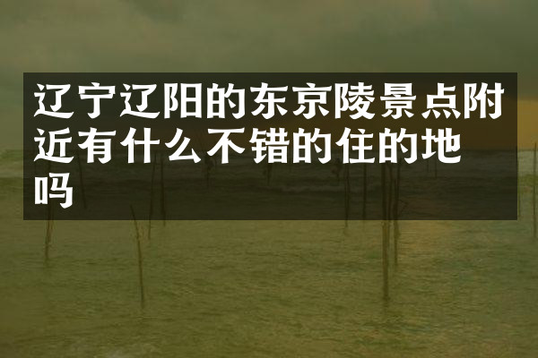 辽宁辽阳的东京陵景点附近有什么不错的住的地方吗
