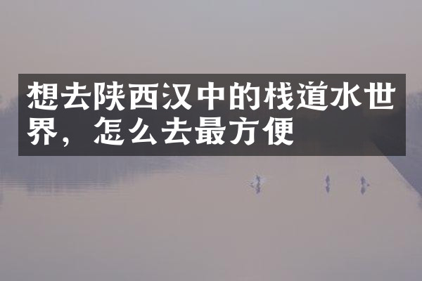 想去陕西汉中的栈道水世界，怎么去最方便