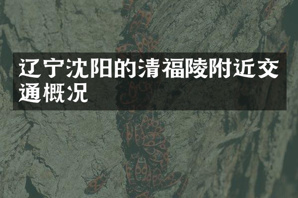 辽宁沈阳的清福陵附近交通概况