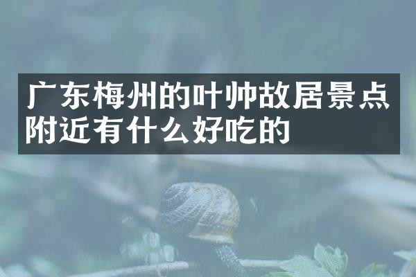 广东梅州的叶帅故居景点附近有什么好吃的