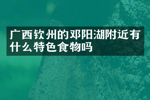 广西钦州的邓阳湖附近有什么特色食物吗