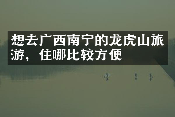 想去广西南宁的龙虎山旅游，住哪比较方便
