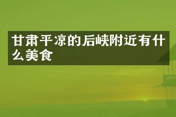 甘肃平凉的后峡附近有什么美食