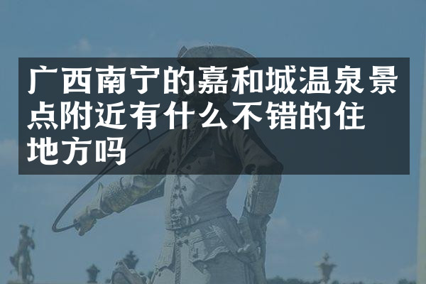 广西南宁的嘉和城温泉景点附近有什么不错的住的地方吗