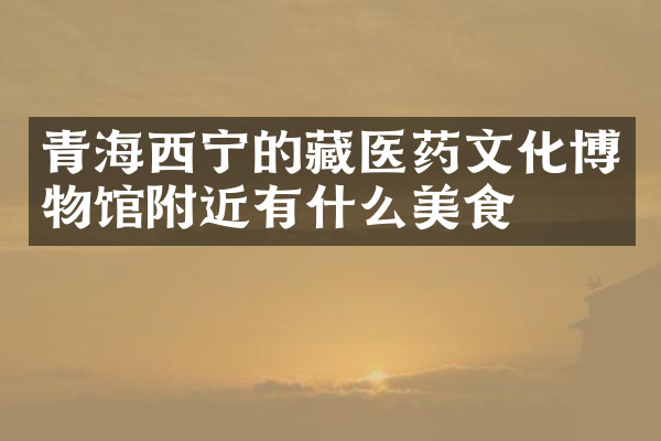 青海西宁的藏医药文化博物馆附近有什么美食