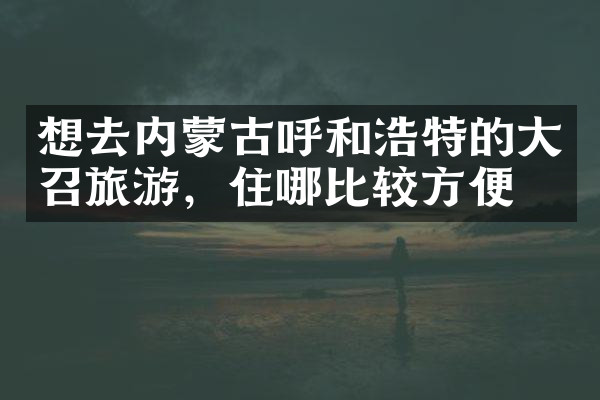 想去内蒙古呼和浩特的大召旅游，住哪比较方便
