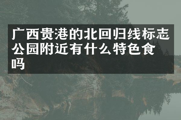 广西贵港的北回归线标志公园附近有什么特色食物吗
