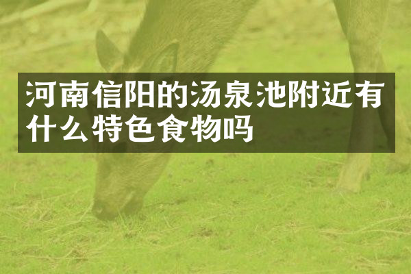 河南信阳的汤泉池附近有什么特色食物吗