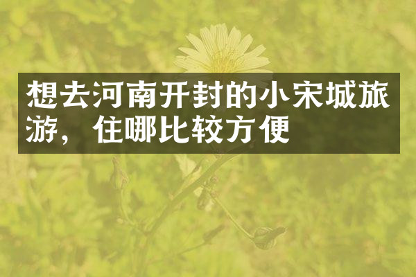 想去河南开封的小宋城旅游，住哪比较方便