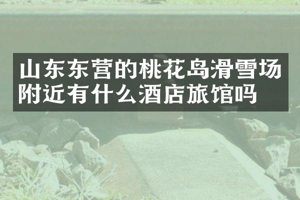 山东东营的桃花岛滑雪场附近有什么酒店旅馆吗