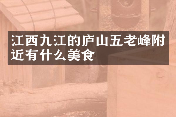 江西九江的庐山五老峰附近有什么美食