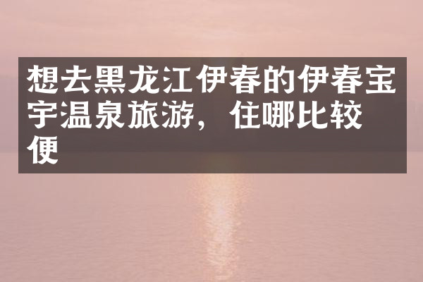 想去黑龙江伊春的伊春宝宇温泉旅游，住哪比较方便