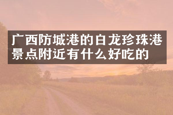 广西防城港的白龙珍珠港景点附近有什么好吃的
