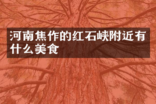河南焦作的红石峡附近有什么美食
