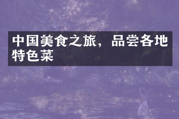中国美食之旅，品尝各地特色菜