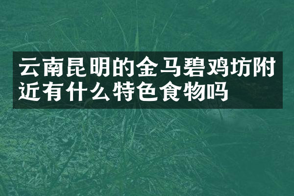 云南昆明的金马碧鸡坊附近有什么特色食物吗