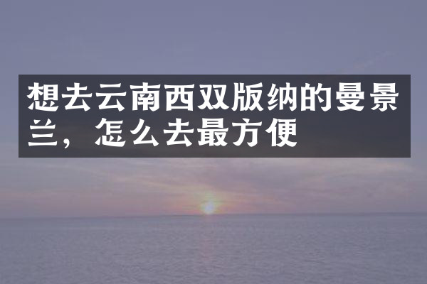想去云南西双版纳的曼景兰，怎么去最方便