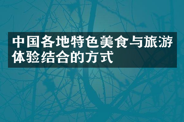 中国各地特色美食与旅游体验结合的方式