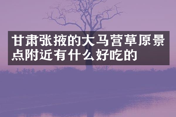 甘肃张掖的大马营草原景点附近有什么好吃的