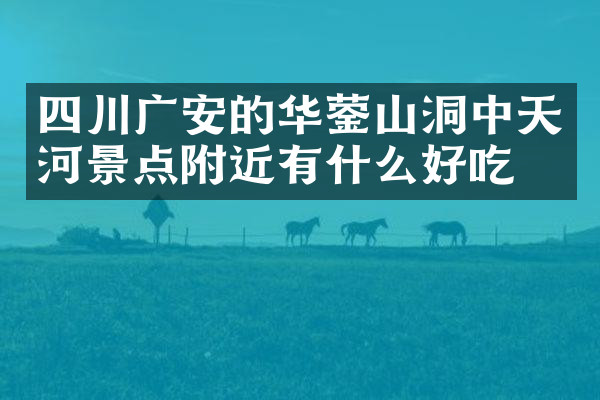四川广安的华蓥山洞中天河景点附近有什么好吃的