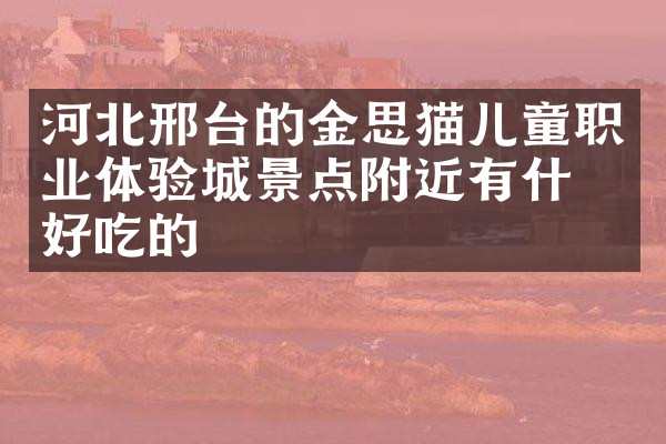 河北邢台的金思猫儿童职业体验城景点附近有什么好吃的