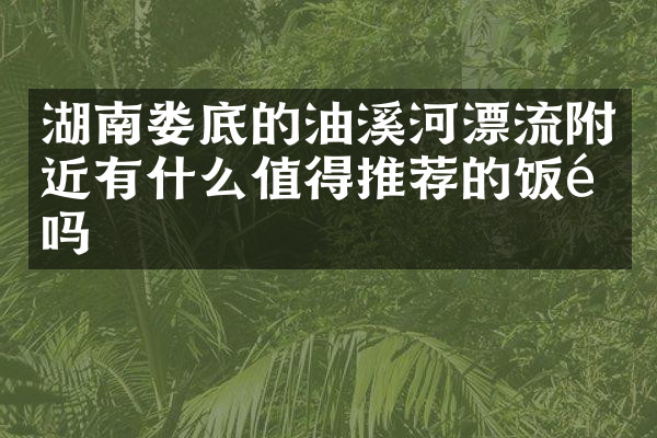 湖南娄底的油溪河漂流附近有什么值得推荐的饭馆吗