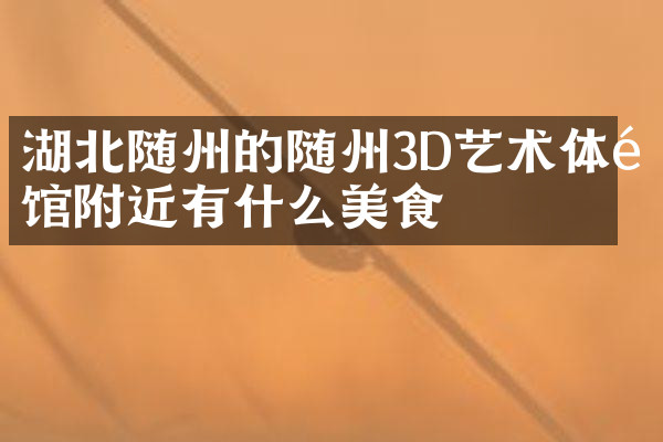 湖北随州的随州3D艺术体验馆附近有什么美食