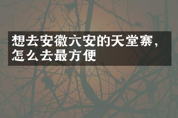 想去安徽六安的天堂寨，怎么去最方便