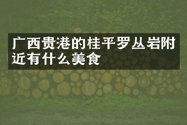 广西贵港的桂平罗丛岩附近有什么美食