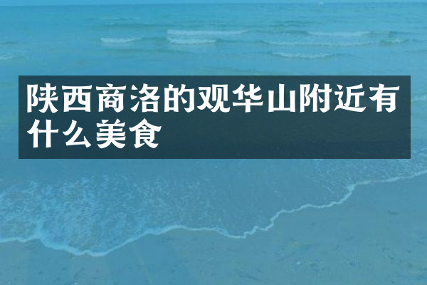 陕西商洛的观华山附近有什么美食