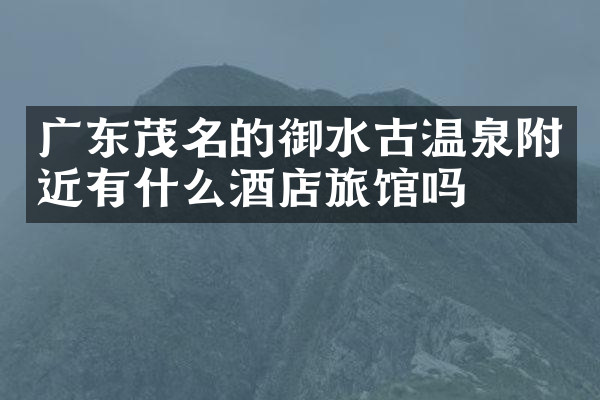 广东茂名的御水古温泉附近有什么酒店旅馆吗