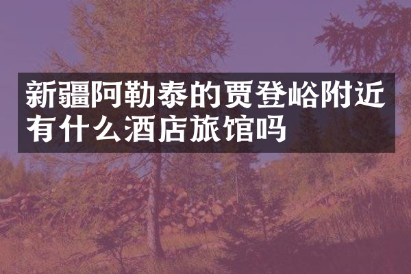 新疆阿勒泰的贾登峪附近有什么酒店旅馆吗