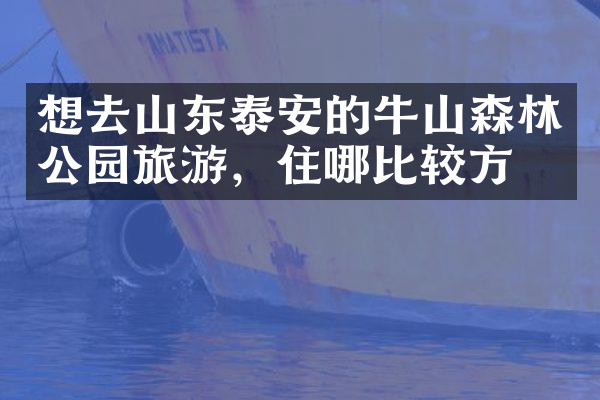 想去山东泰安的牛山森林公园旅游，住哪比较方便