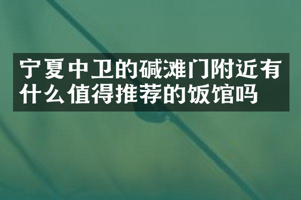 宁夏中卫的碱滩门附近有什么值得推荐的饭馆吗