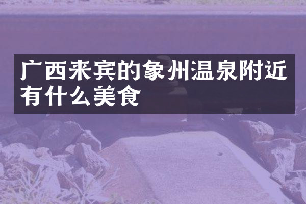 广西来宾的象州温泉附近有什么美食