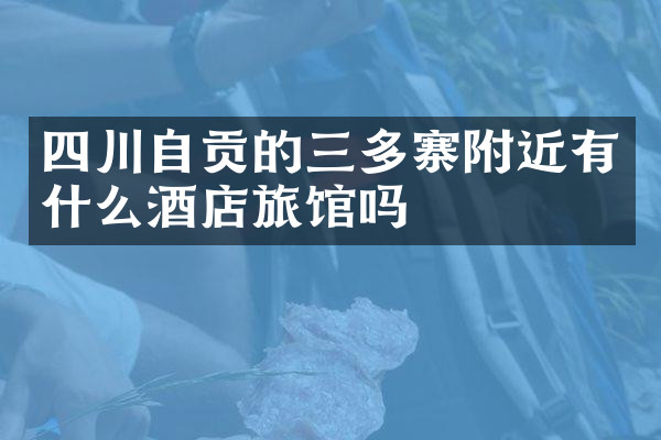 四川自贡的三多寨附近有什么酒店旅馆吗