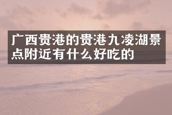 广西贵港的贵港九凌湖景点附近有什么好吃的