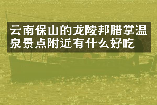 云南保山的龙陵邦腊掌温泉景点附近有什么好吃的