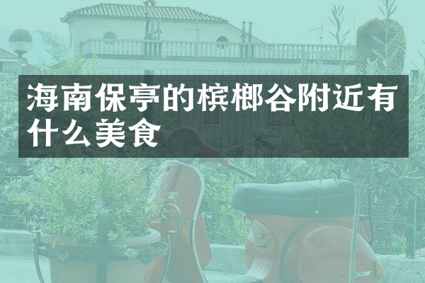 海南保亭的槟榔谷附近有什么美食