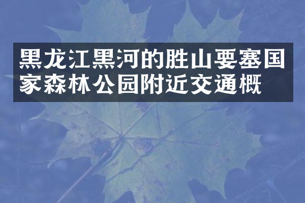 黑龙江黑河的胜山要塞国家森林公园附近交通概况