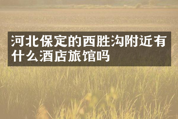 河北保定的西胜沟附近有什么酒店旅馆吗