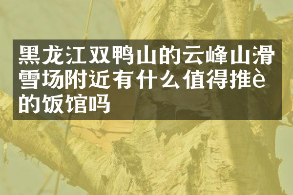 黑龙江双鸭山的云峰山滑雪场附近有什么值得推荐的饭馆吗