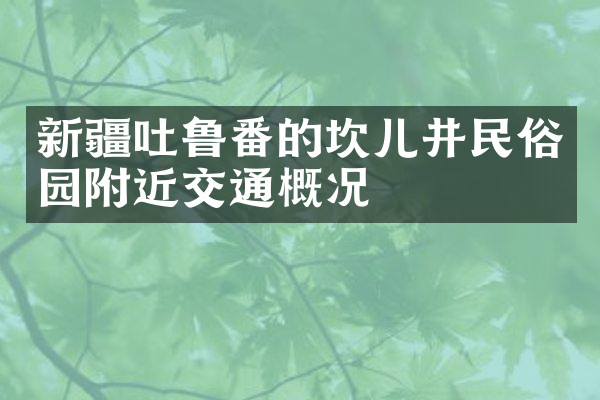 新疆吐鲁番的坎儿井民俗园附近交通概况