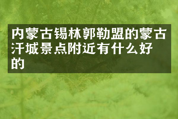 内蒙古锡林郭勒盟的蒙古汗城景点附近有什么好吃的