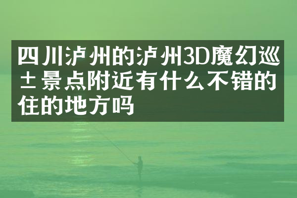 四川泸州的泸州3D魔幻巡展景点附近有什么不错的住的地方吗